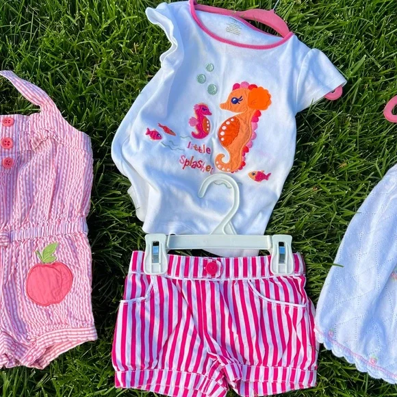 Girls clothing lot sizes 3-6 months, 6-9 months, 6-12 months, 12-18 months 2T